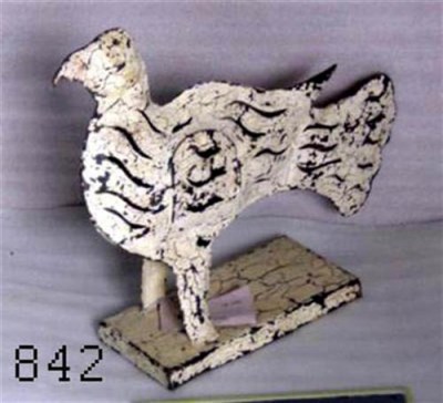 uccello in ferro battuto, con sportello ,portacandela interno